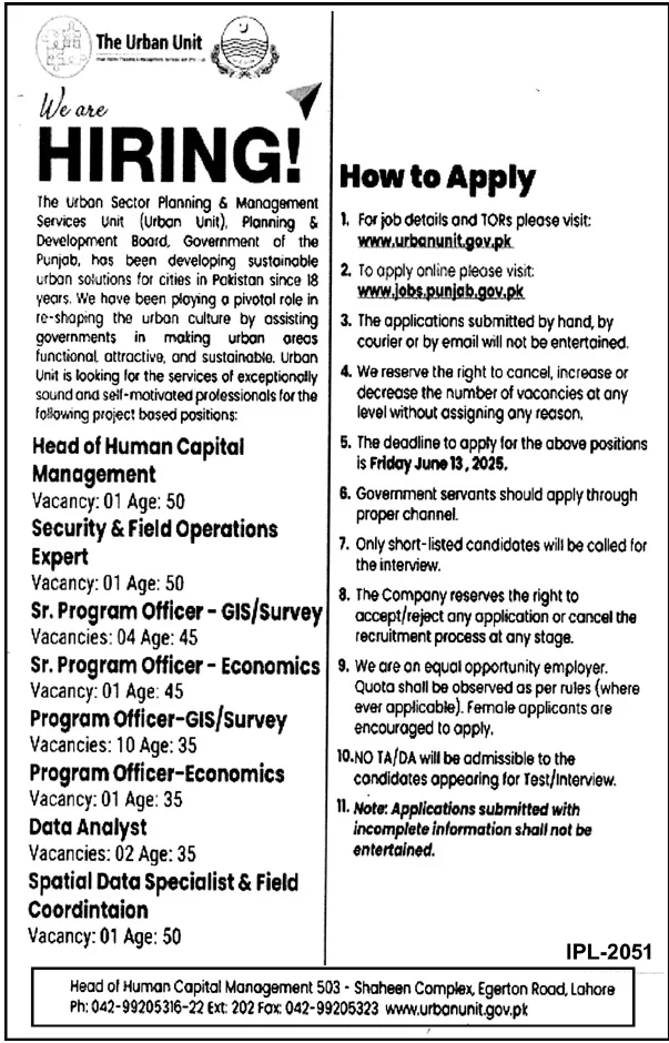 The Urbab Unti Jobs